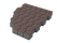 Тротуарная плитка Квадрат 10х10 «Коричневый» 60 мм