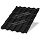 Металлочерепица МЕТАЛЛ ПРОФИЛЬ Трамонтана-M (VALORI-20-DarkGrey-0.5)