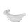 Заглушка желоба полукруглая (Мраморно-белый (RR20))