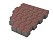 Тротуарная плитка Квадрат 10х10 «Бордовый» 60 мм