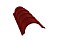 Планка малого конька полукруглого 0,5 Satin с пленкой RAL 3011 коричнево-красный