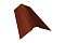 Планка конька фигурного 150x150 0,5 GreenCoat Pural Matt RR 29 красный (RAL 3009 оксидно-красный)
