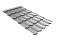 Металлочерепица "Квинта плюс3D" ("Kvinta plus3D") 0,5 Satin RAL 9006 бело-алюминиевый