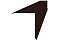 Планка конька односкатной кровли 160x160 0,45 Drap RAL 8017 шоколад