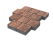 Тротуарная плитка Квадрат 20х20 «Мокко» 60 мм